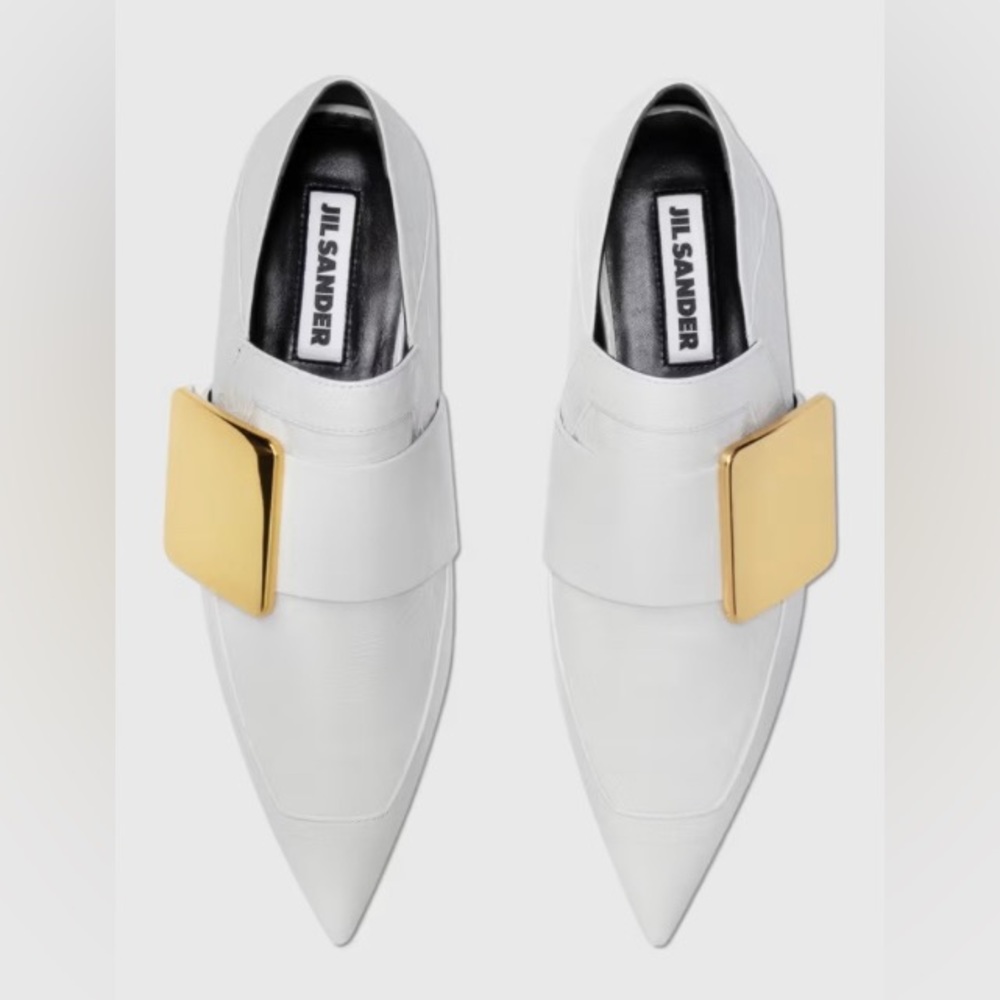 Jil Sander Pointed Toe Buckle Loafers